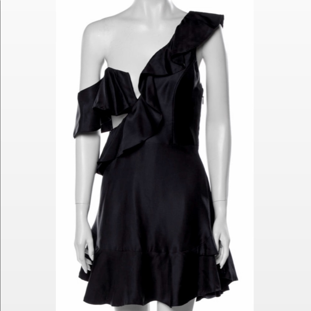 zimmermann one shoulder mini dress